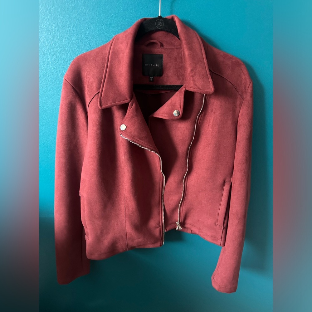Burgundy Suede Dynamite Jacket in EUC